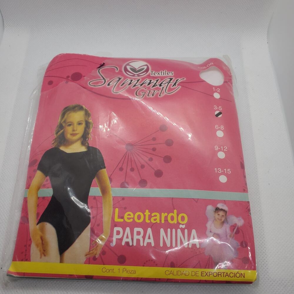 Textiles Sammar Girls Leotard White Size 3-5 Toddler Ballet Gymnastics Dancewear